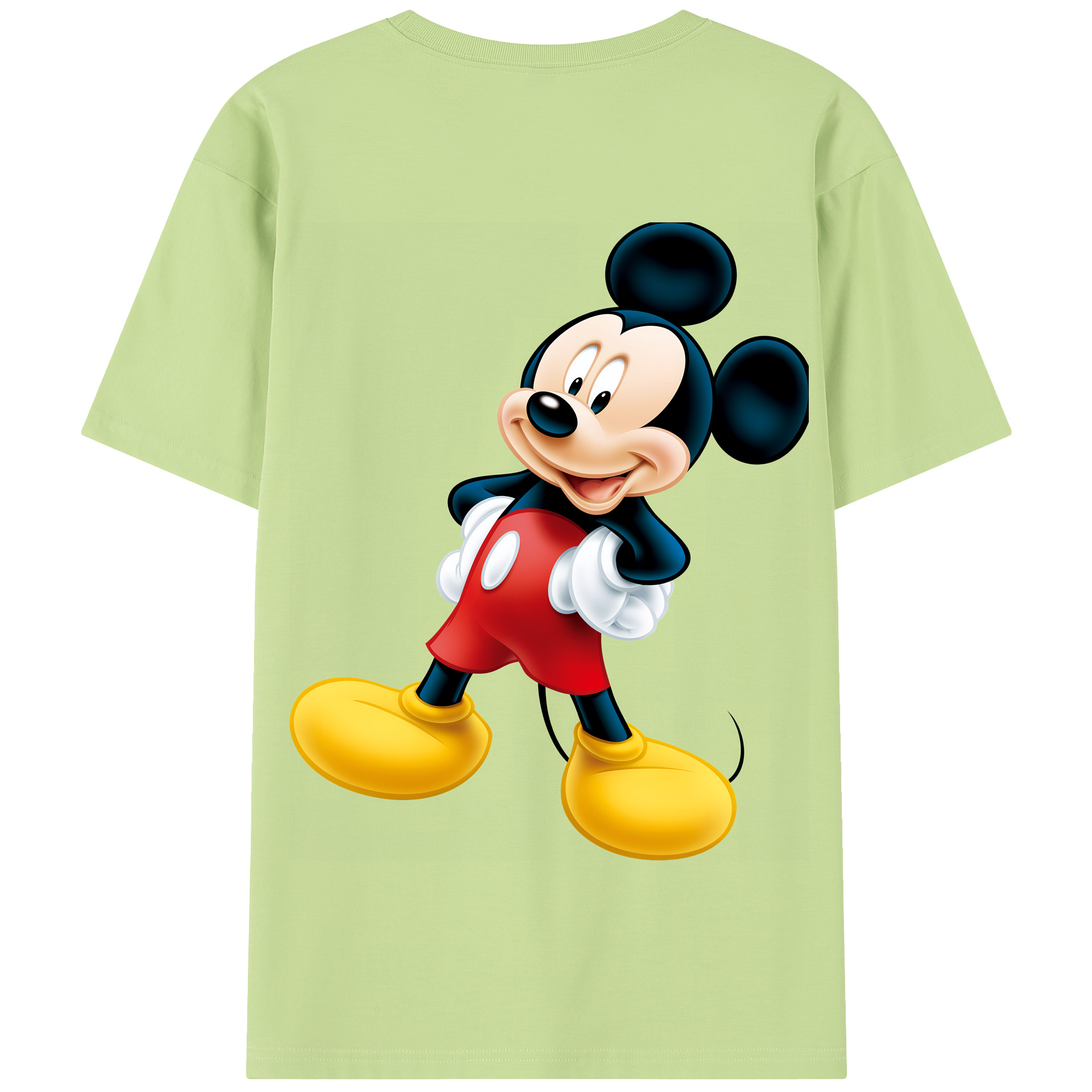 （画像用） ミッキーマウス Mickey Mouse 綿100％半袖Tシャツ（背面プリント）